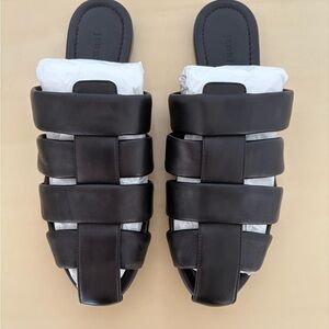 Jenni Kayne Black Leather Camilla Mules